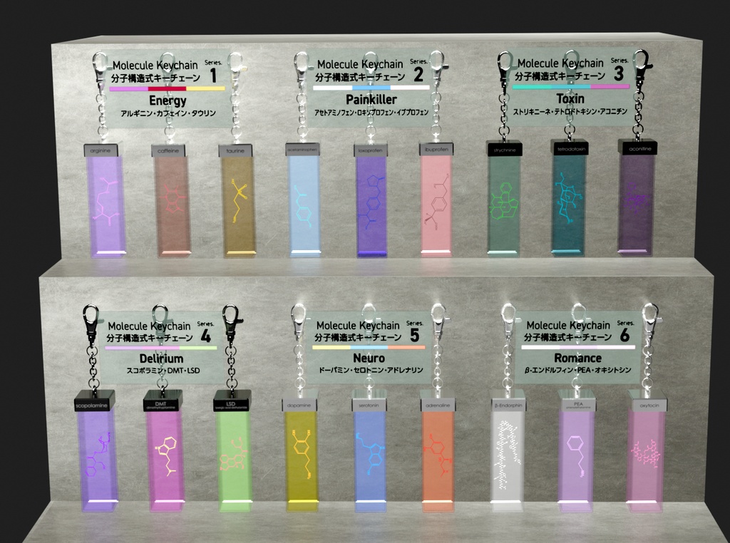 Molecule Keychain Series.2 Painkiller