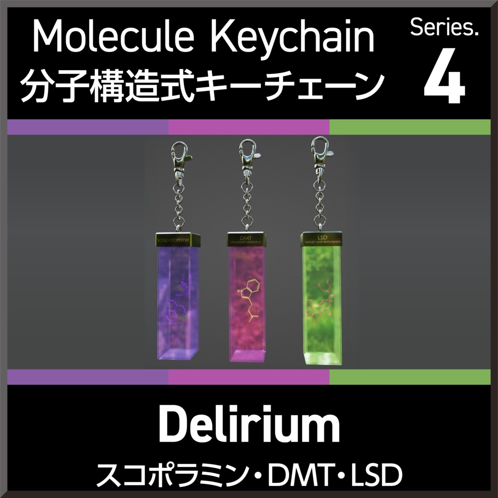 Molecule Keychain Series.4 Delirium