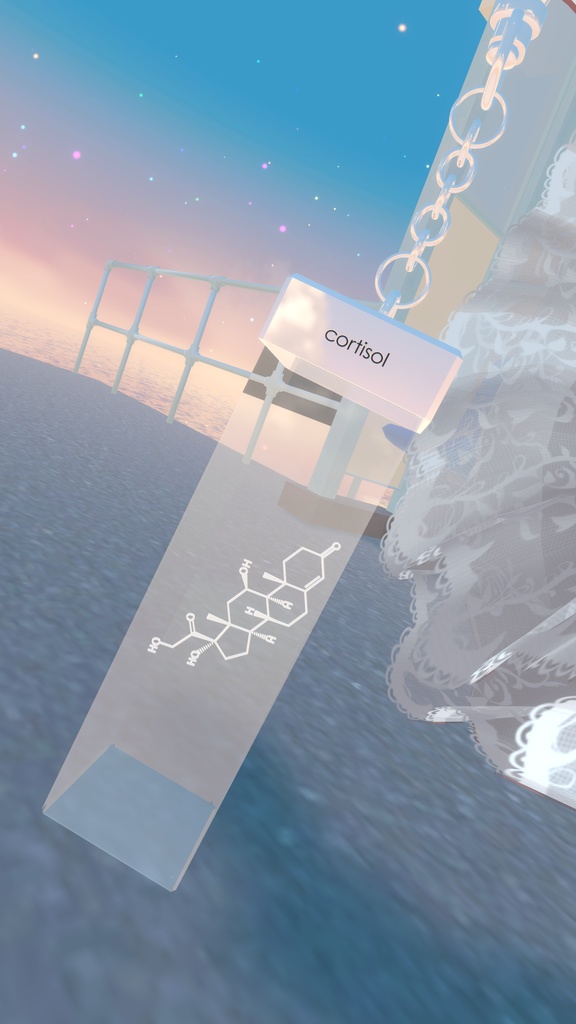 Molecule Keychain cortisol