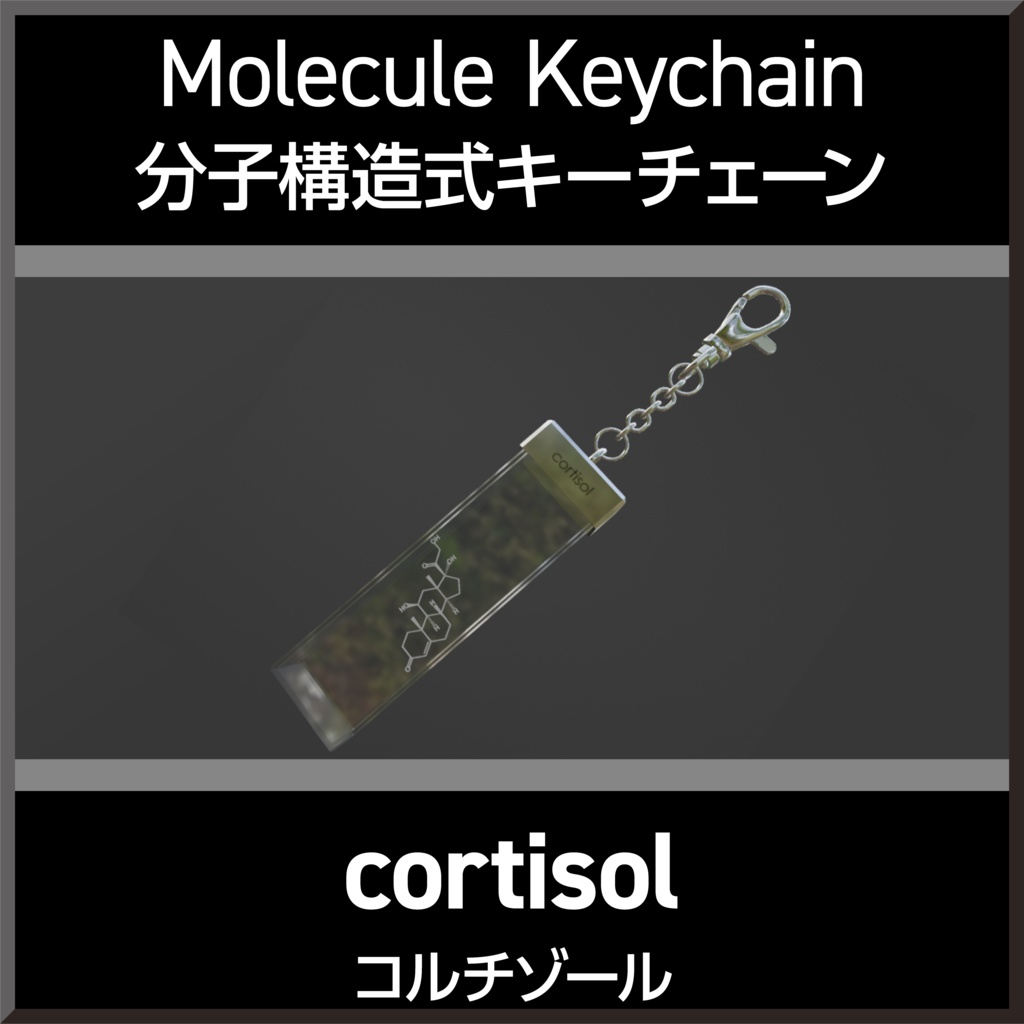 Molecule Keychain cortisol