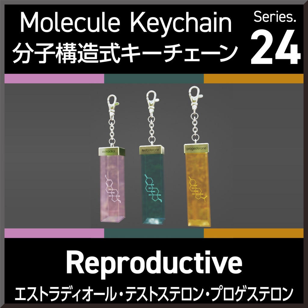 Molecule Keychain Series.24 Reproductive