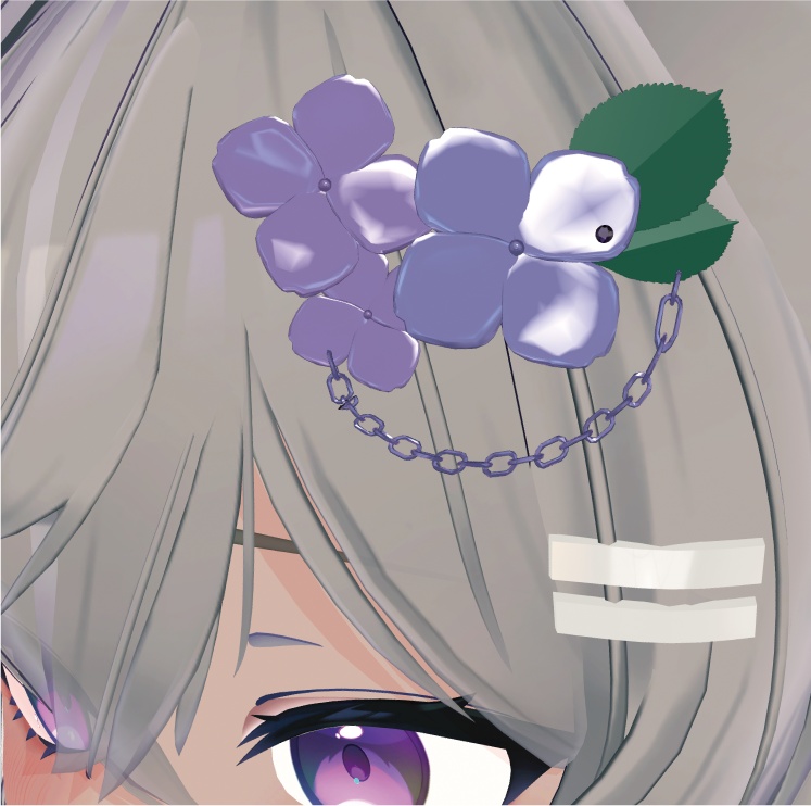 紫陽花の髪飾り