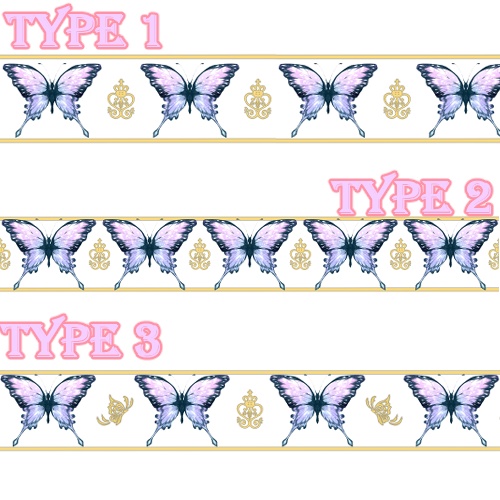 【マスキングテープ】蝶と蛹の蝶と紋章だけ
