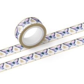 【マスキングテープ】蝶と蛹の蝶と紋章だけ