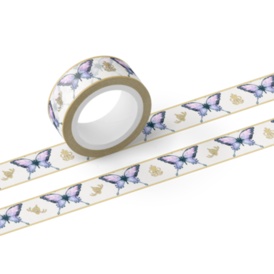 【マスキングテープ】蝶と蛹の蝶と紋章だけ