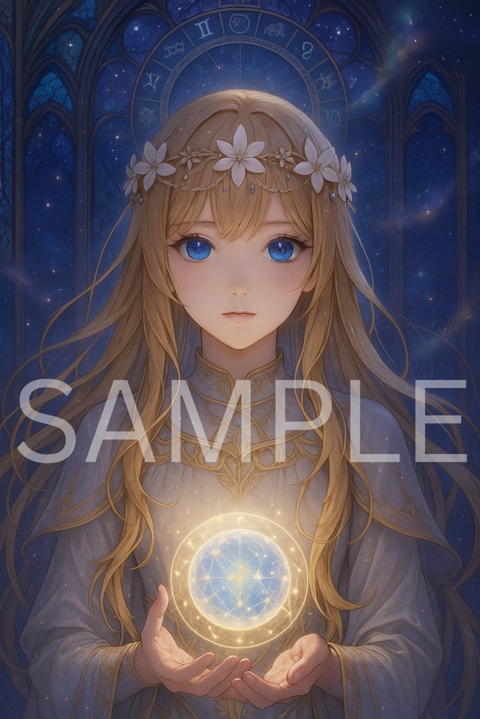 【スマホ壁紙】占星術の女神待受ー神秘的で守護的な壁紙/ Zodiac Goddess Wallpaper