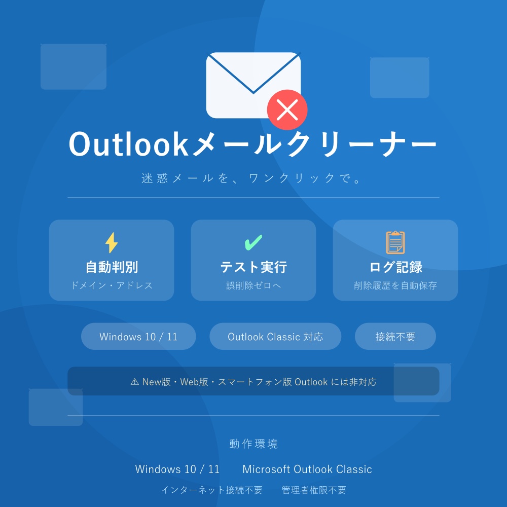 Outlookメールクリーナー
