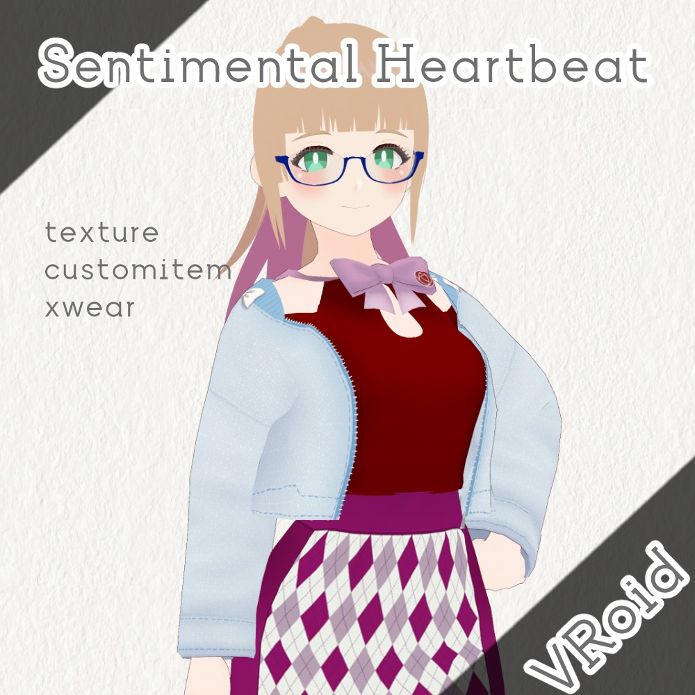 【VRoid clothes set】Sentimental Heartbeat [texture/customitem/xwear]