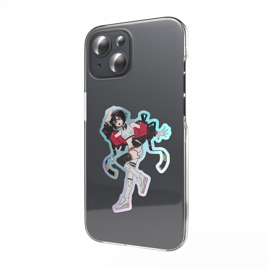 オーロラスマホステッカー 黒衣とわの