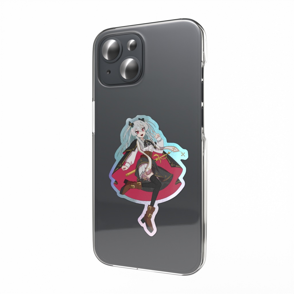 オーロラスマホステッカー 黒衣とわの