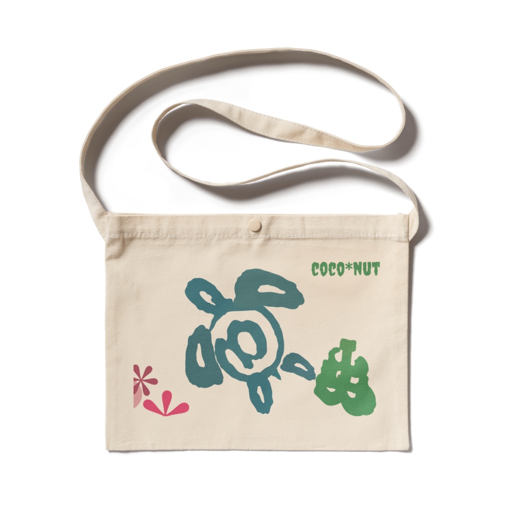 字で描いたサコッシュバッグ