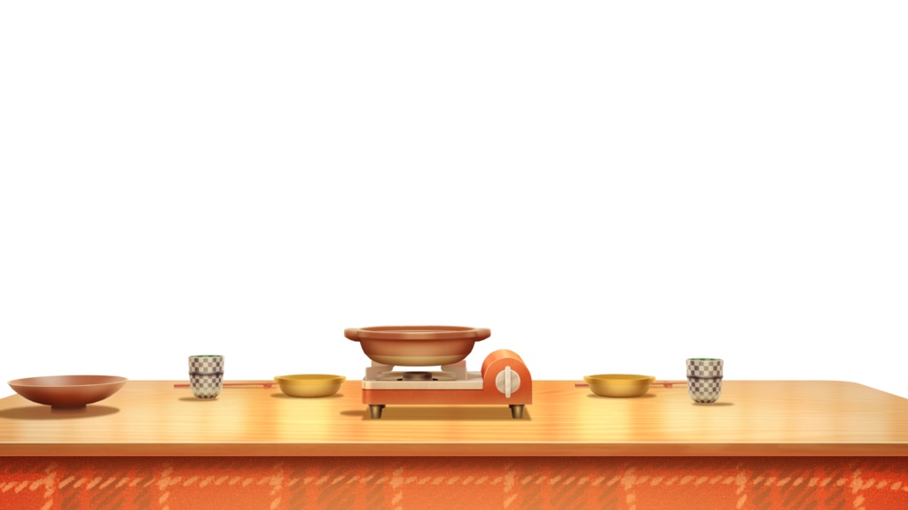 実家の炬燵【Vtuberさん向け背景】