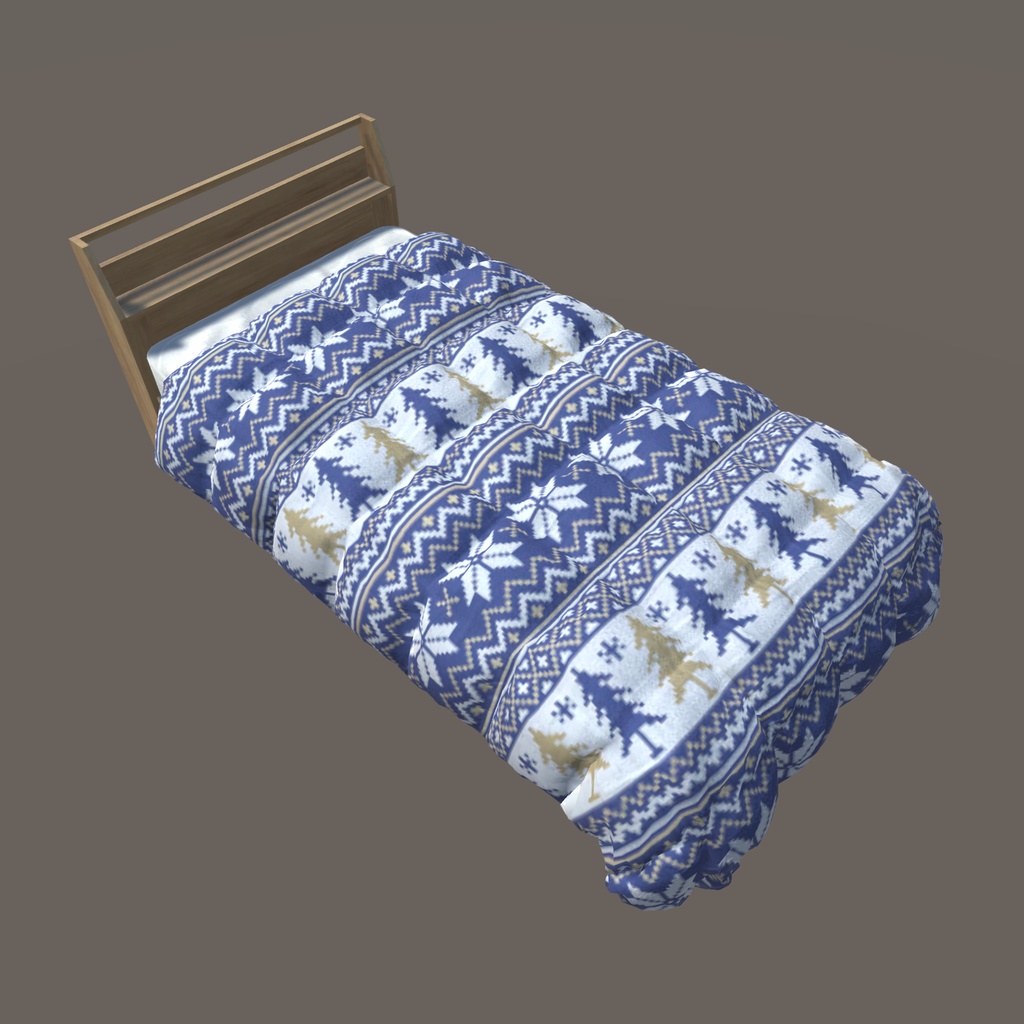 【VRChat向け】ベッド(40パターン有り)