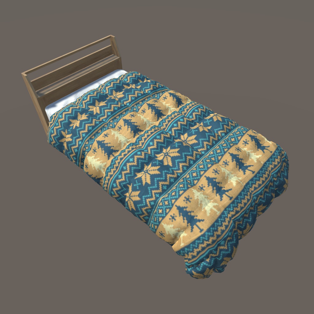 【VRChat向け】ベッド(40パターン有り)