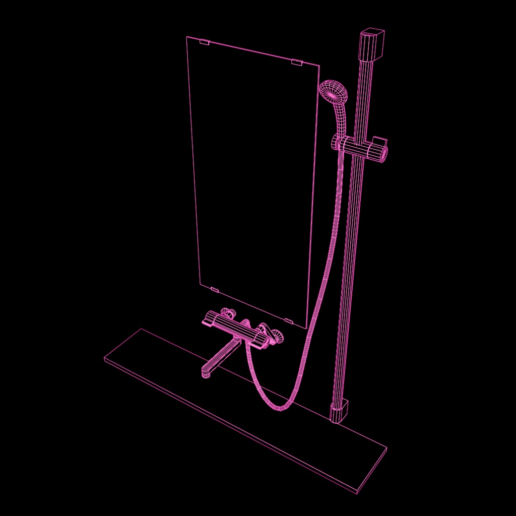 浴室セット(シャワー・バスタブ)【VRchat可】