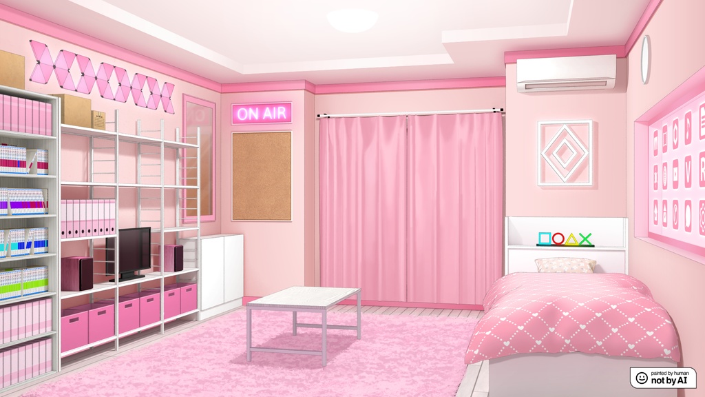 動く配信ルーム【Vtuberさん向け背景】