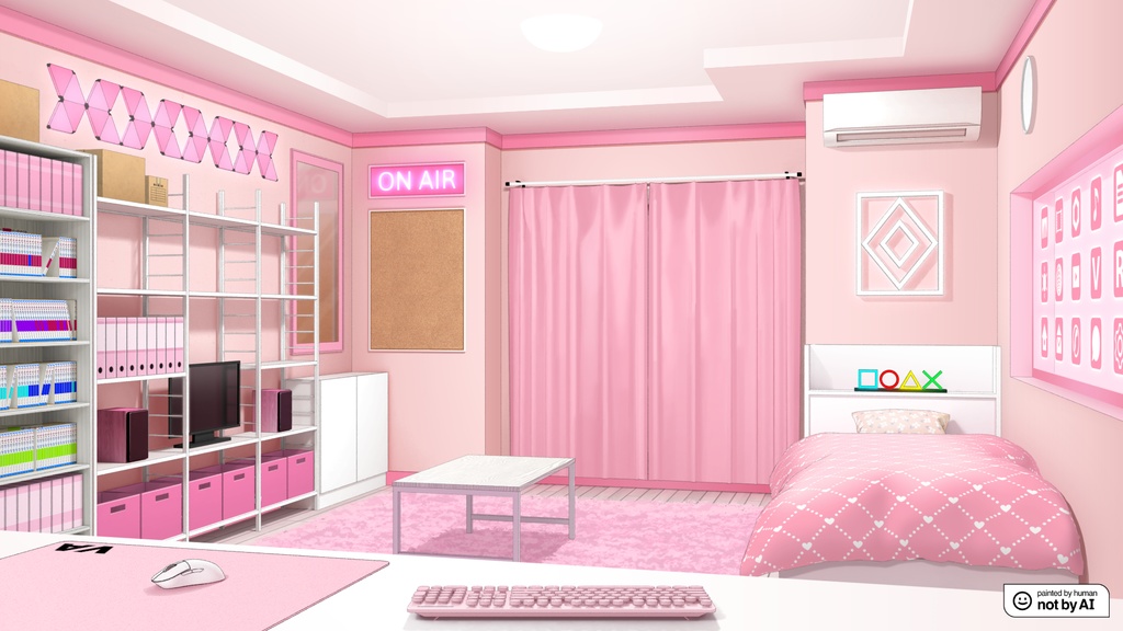 動く配信ルーム【Vtuberさん向け背景】