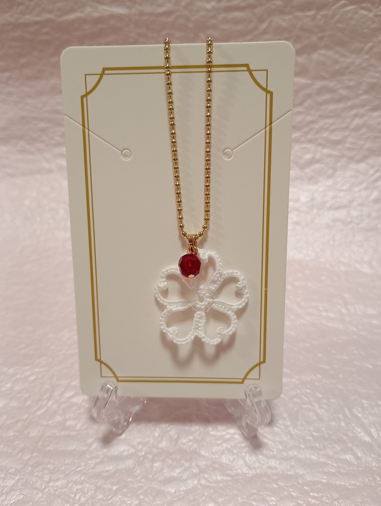 シリーズ<桜花>ペンダントヘッド・白×誕生石色