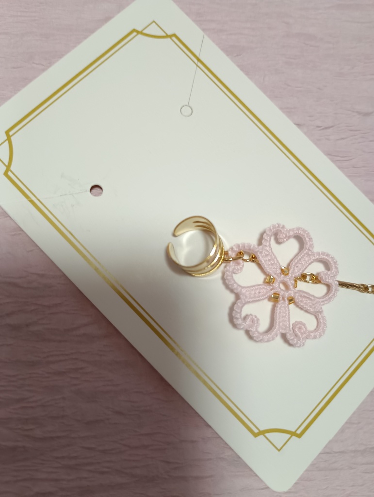 シリーズ<桜花>イヤカフ・パール