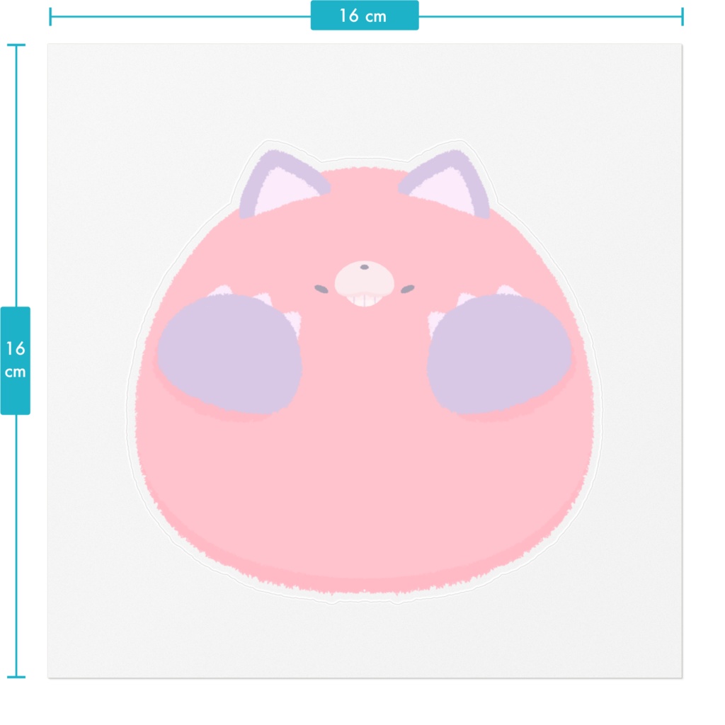 にしし おててきゃっとステッカー