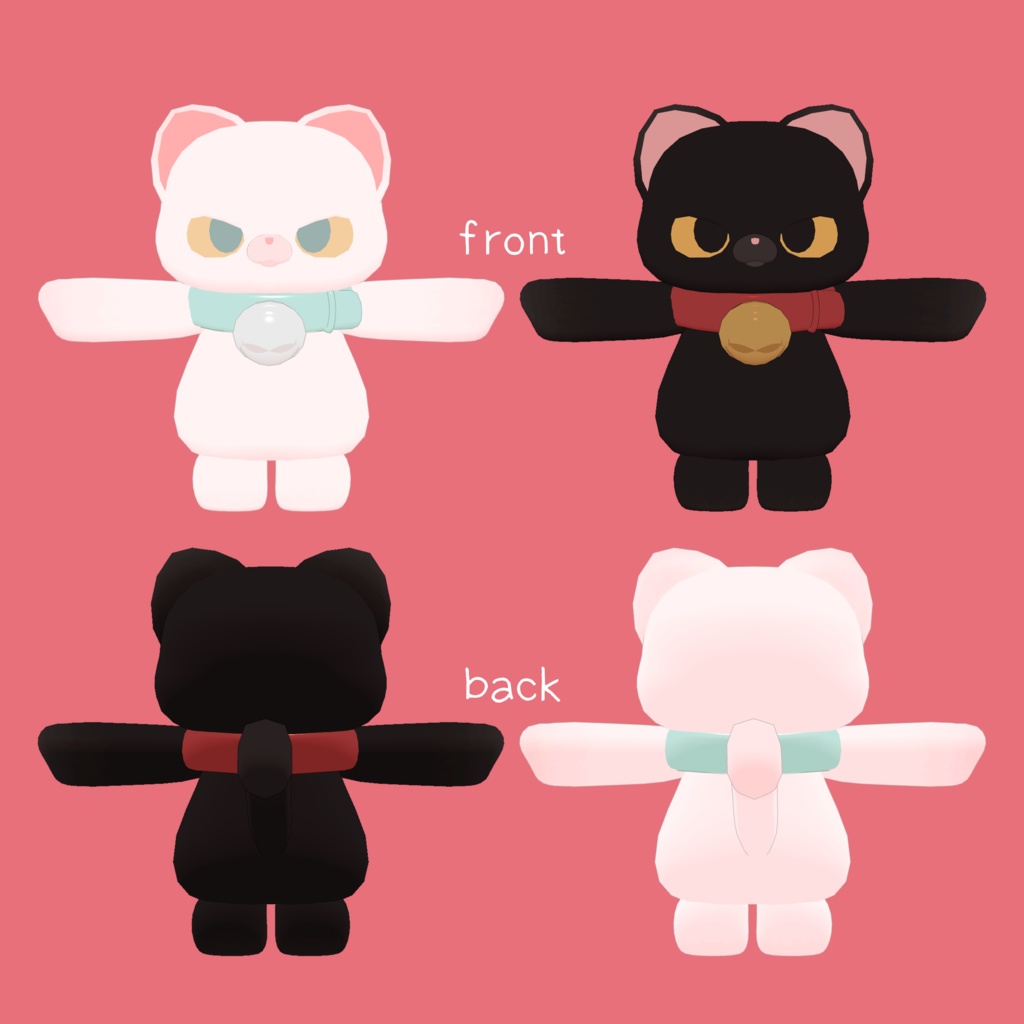 オリジナル3Dモデル『ねむねこzZZ』