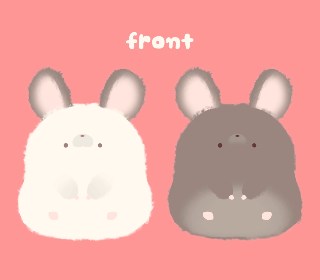 06/10update!! 耳や手がさわれる『ふわふわのチンチラ』PhysBone対応!!