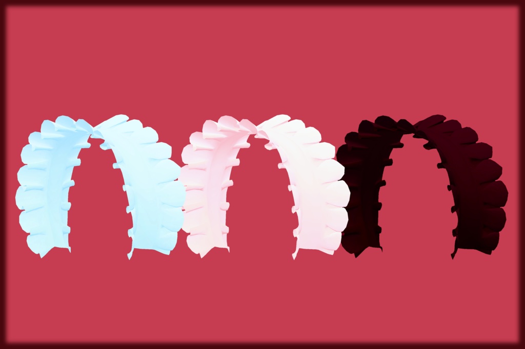 フリルが揺れる!! シンプルヘッドドレス PhysBone対応!