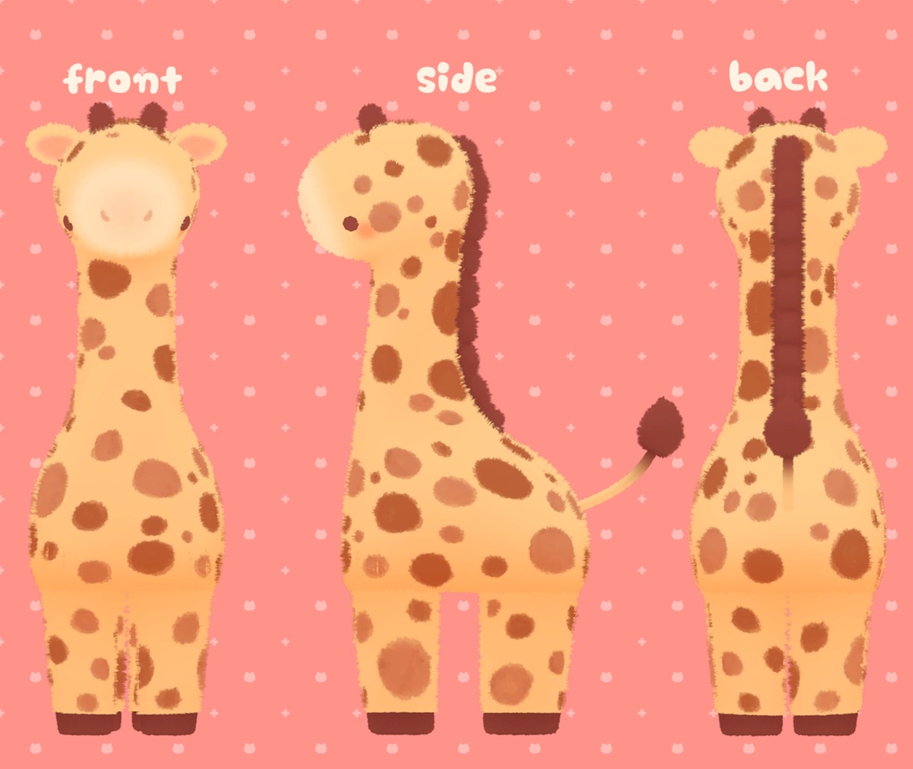 ふわふわ揺れて触れる!! ふわふわのきりん PhysBone対応!