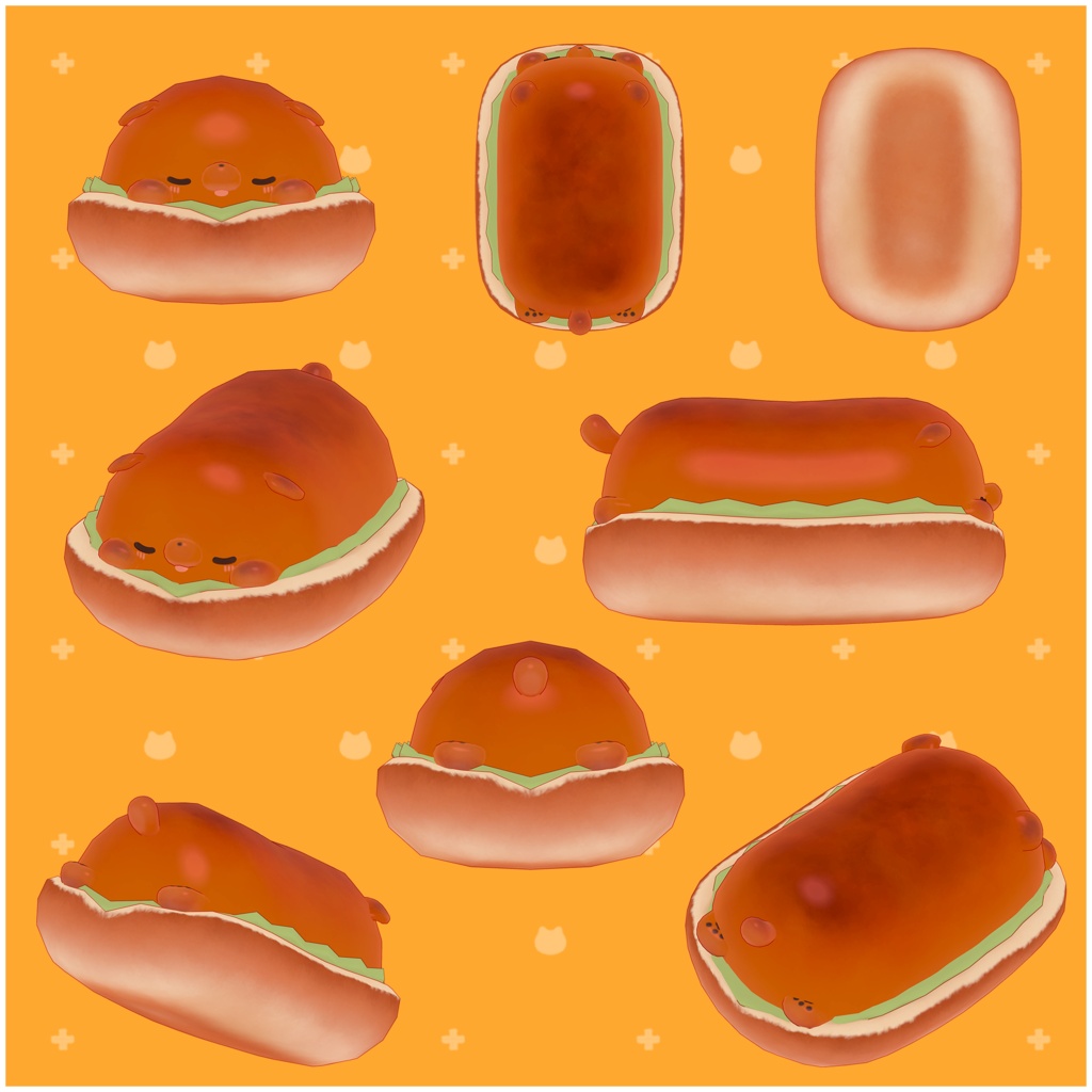 こんがりつやつやウインナーいぬ!! 【ホットドッグ】 PBでもにもにゆれる!!