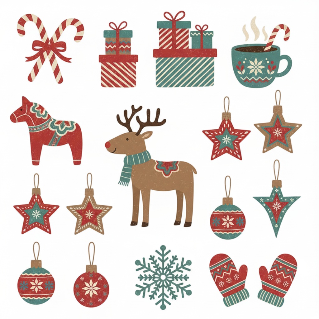 北欧テイストのクリスマス素材集