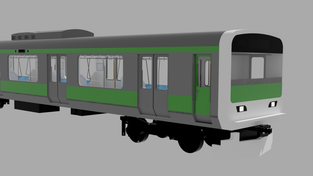 通勤電車3Dモデル