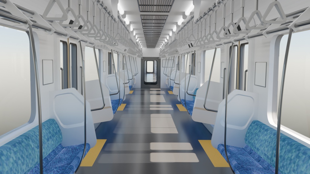 通勤電車3Dモデル
