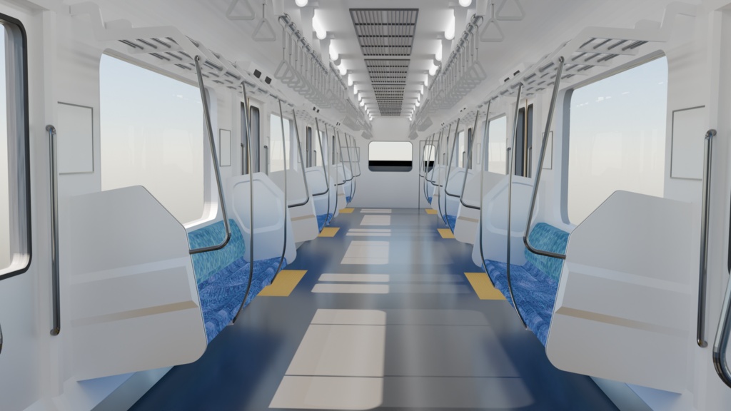 通勤電車3Dモデル