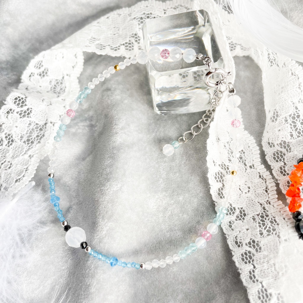 再【薙刀イメージ】天然石ブレスレット