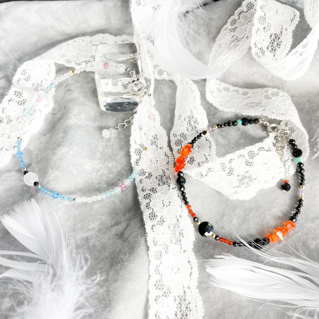 再【薙刀イメージ】天然石ブレスレット