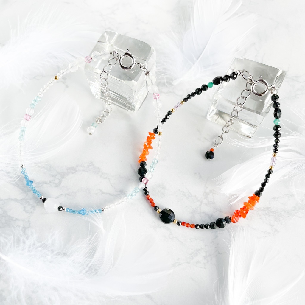 再【薙刀イメージ】天然石ブレスレット