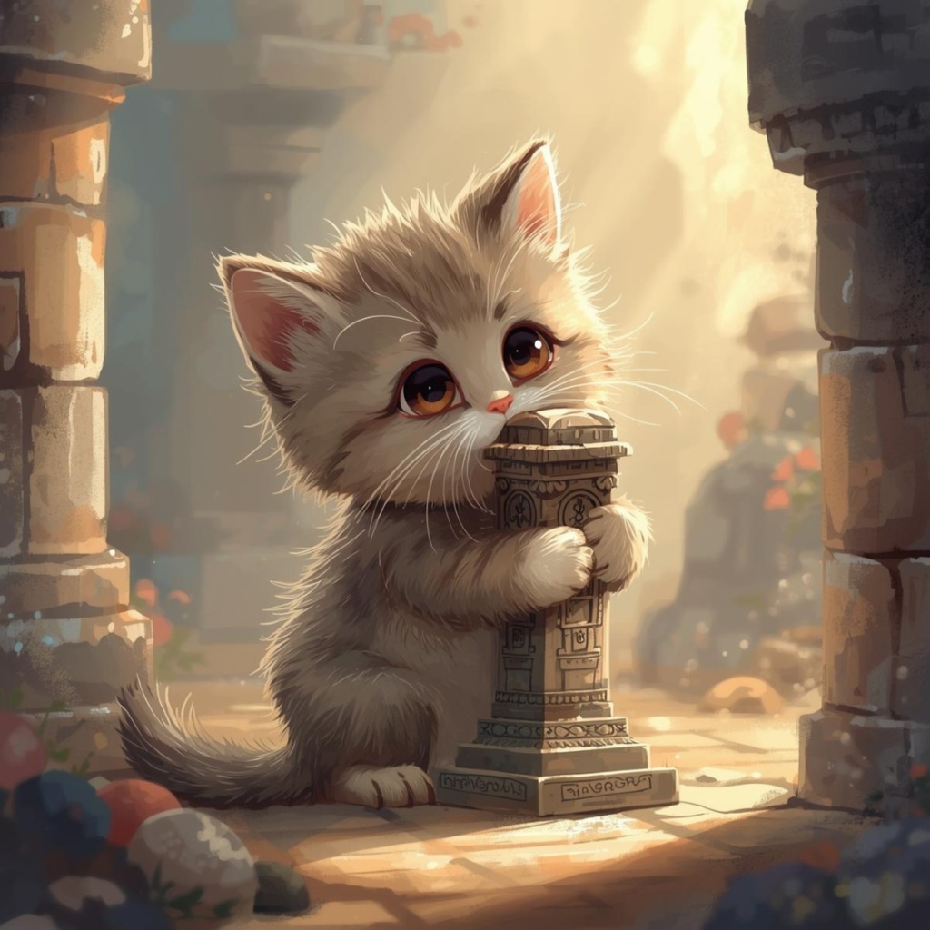 【PNGデータ】旅するパステル子猫たち!キュートなクリップアート14種セット - あなたの毎日を彩る癒しのイラスト素材