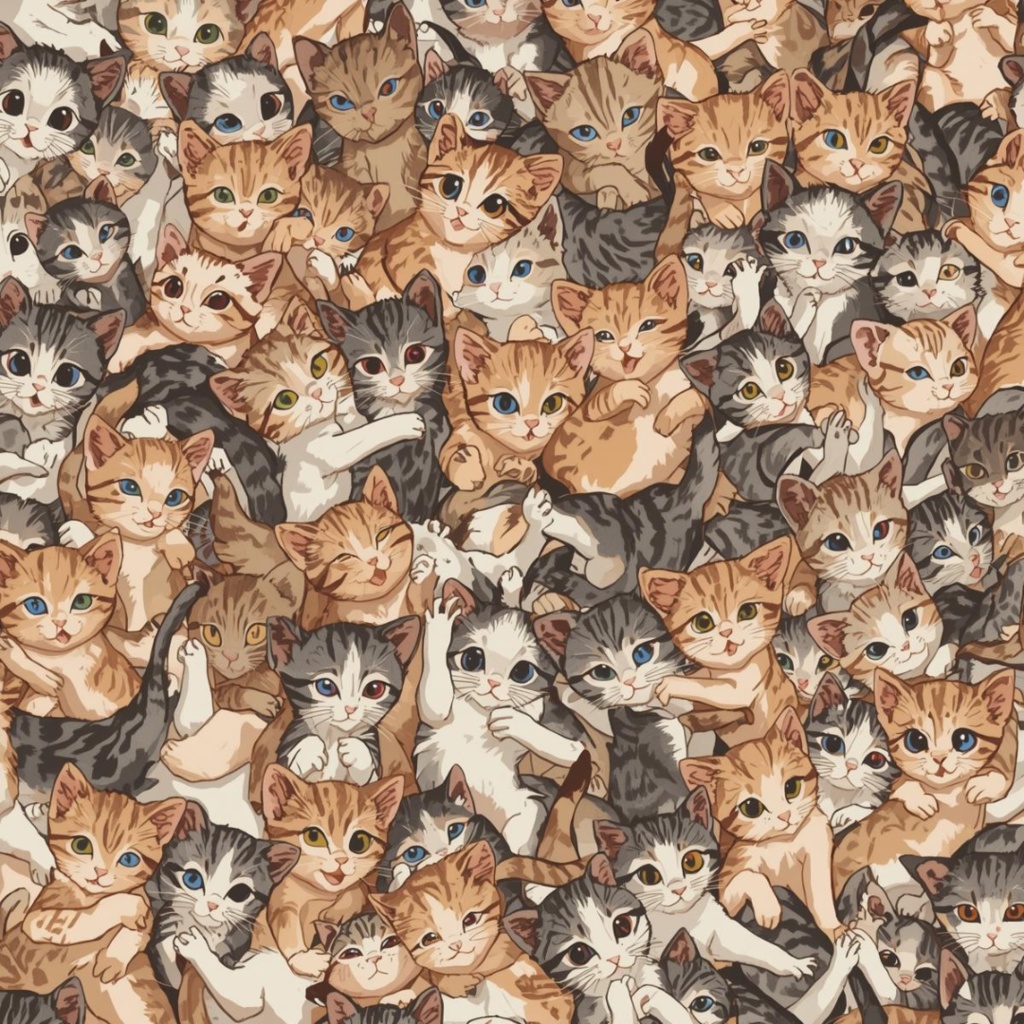 【PNGデータ】パステル子猫だらけ!キュートなクリップアート13種セット - あなたの毎日を彩る癒しのイラスト素材