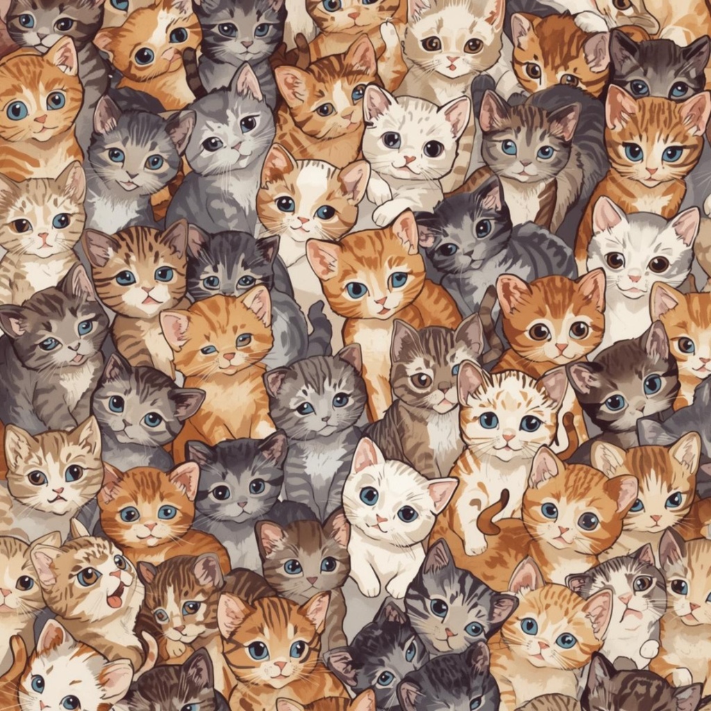 【PNGデータ】パステル子猫だらけ!キュートなクリップアート13種セット - あなたの毎日を彩る癒しのイラスト素材