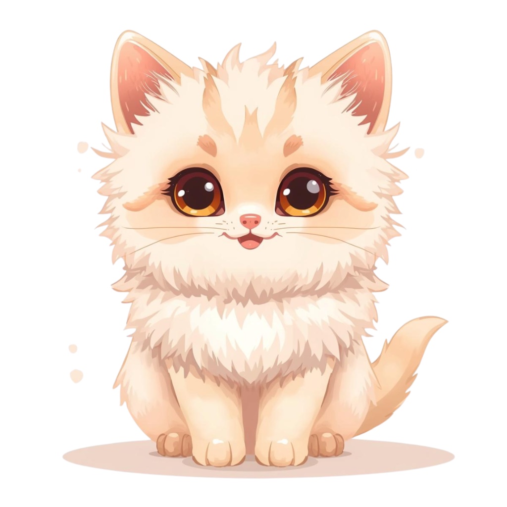 【PNGデータ】もふもふ子猫と一緒!高品質PNGクリップアートセット - 商用利用可能