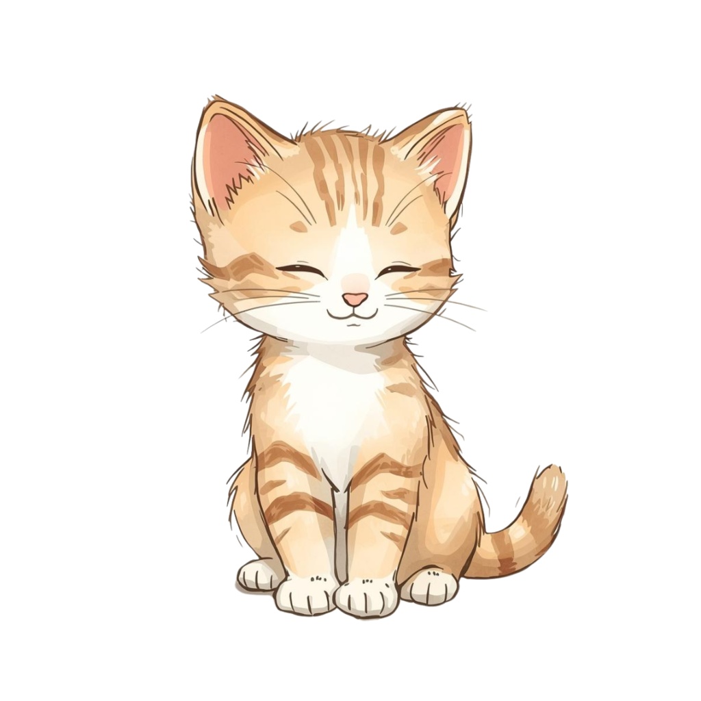 【PNGデータ】もふもふ子猫と一緒!高品質PNGクリップアートセット - 商用利用可能