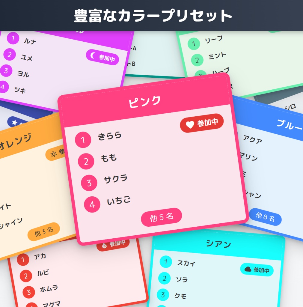 【わんコメ用】参加型管理テンプレート【シンプル】