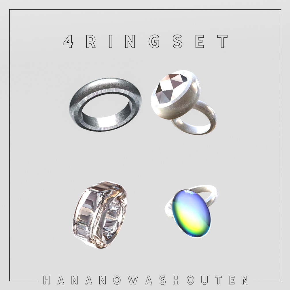 [無料] [VRChat想定] ring 4 set