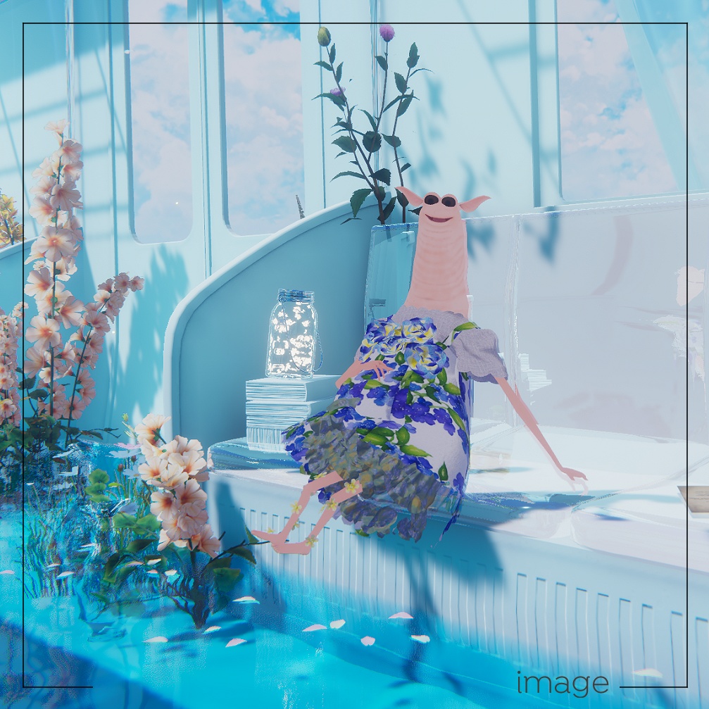 花束のワンピース【Wormiesock用衣装】