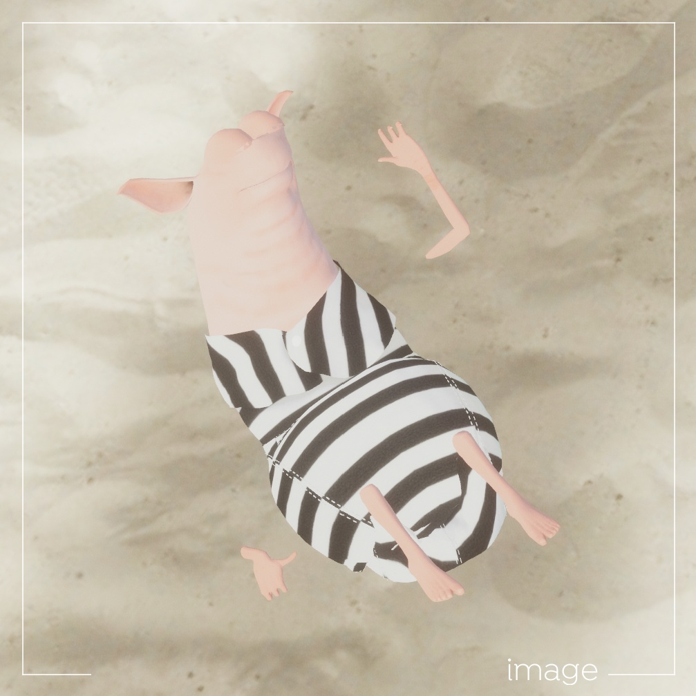 KidsWami-洒落囚人服【Wormiesock kids用衣装】