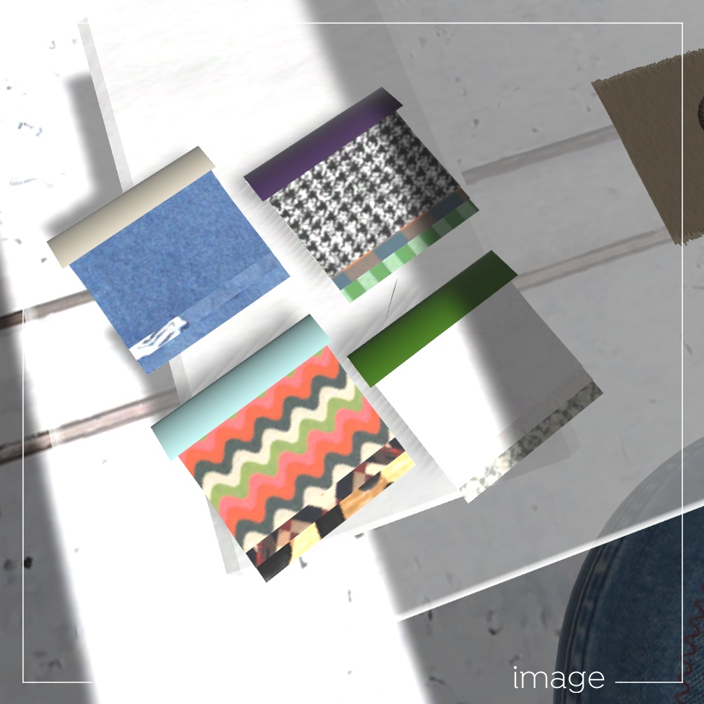 Cushion bed & fabric swatch