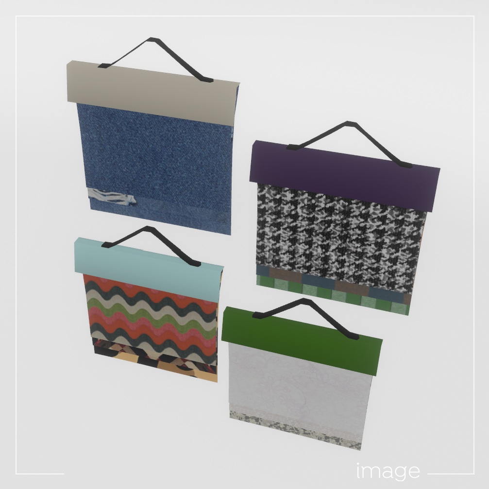 Cushion bed & fabric swatch