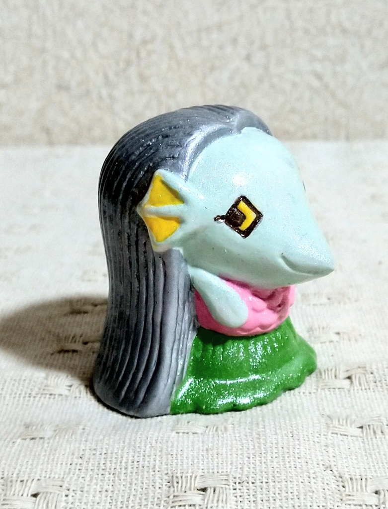 松村魂オリジナル指人形ソフビ「マツムラアマビエ」カラー版