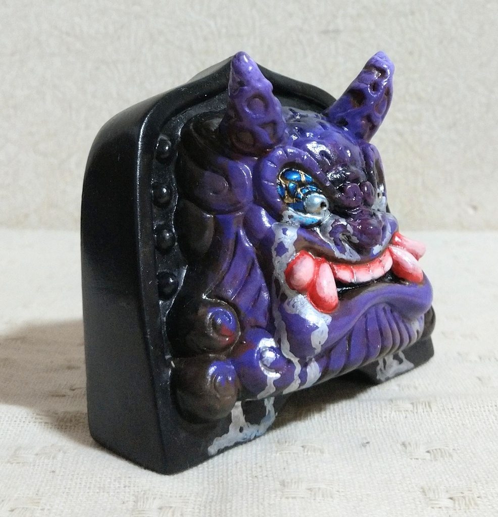 松村魂オリジナルソフビ「鬼瓦ソフビ松鬼(しょうき)初號鬼」カスタムペイント作品