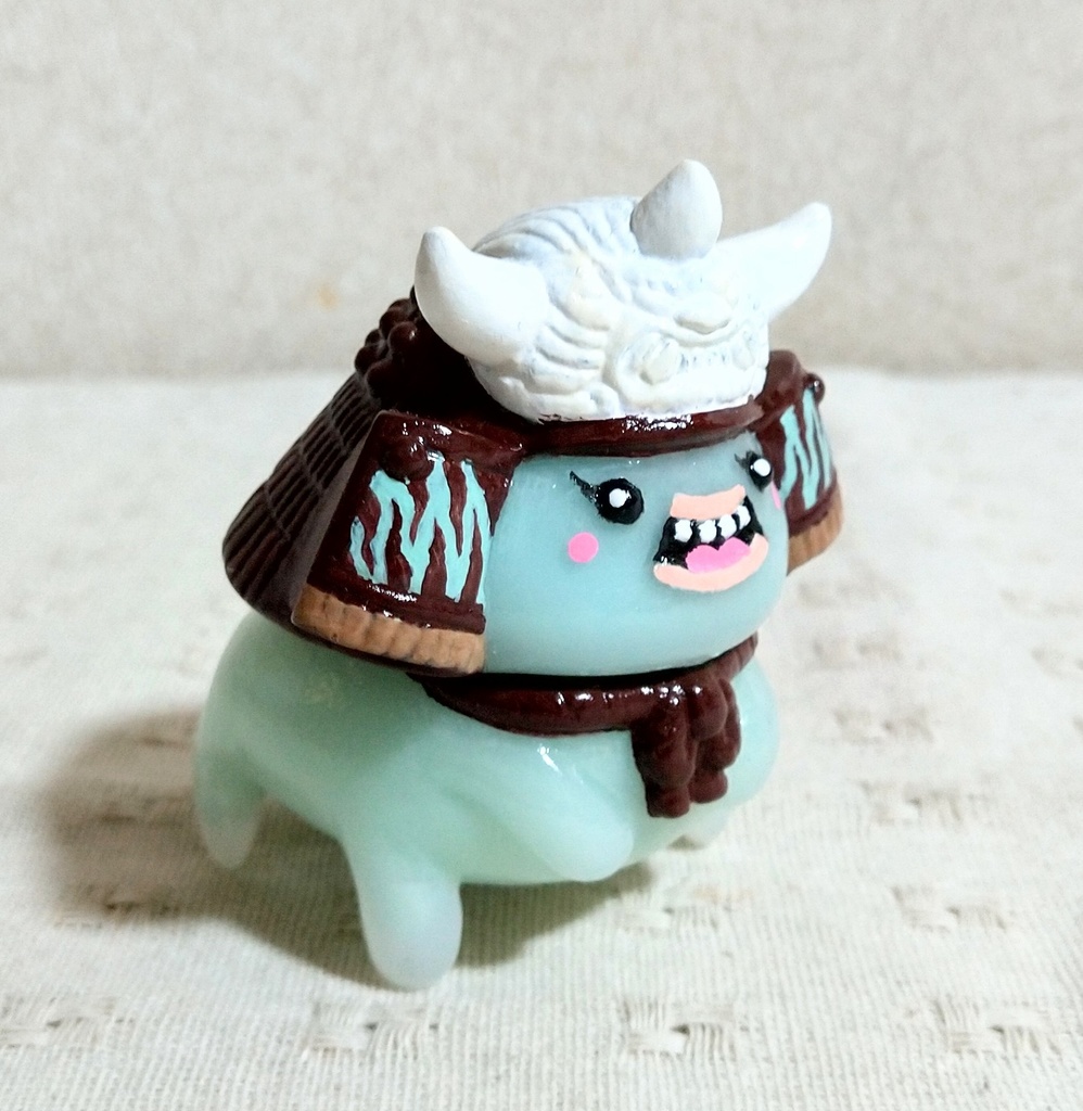 松村魂オリジナルソフビ「兜の妖精キャスキィ」カスタムペイント